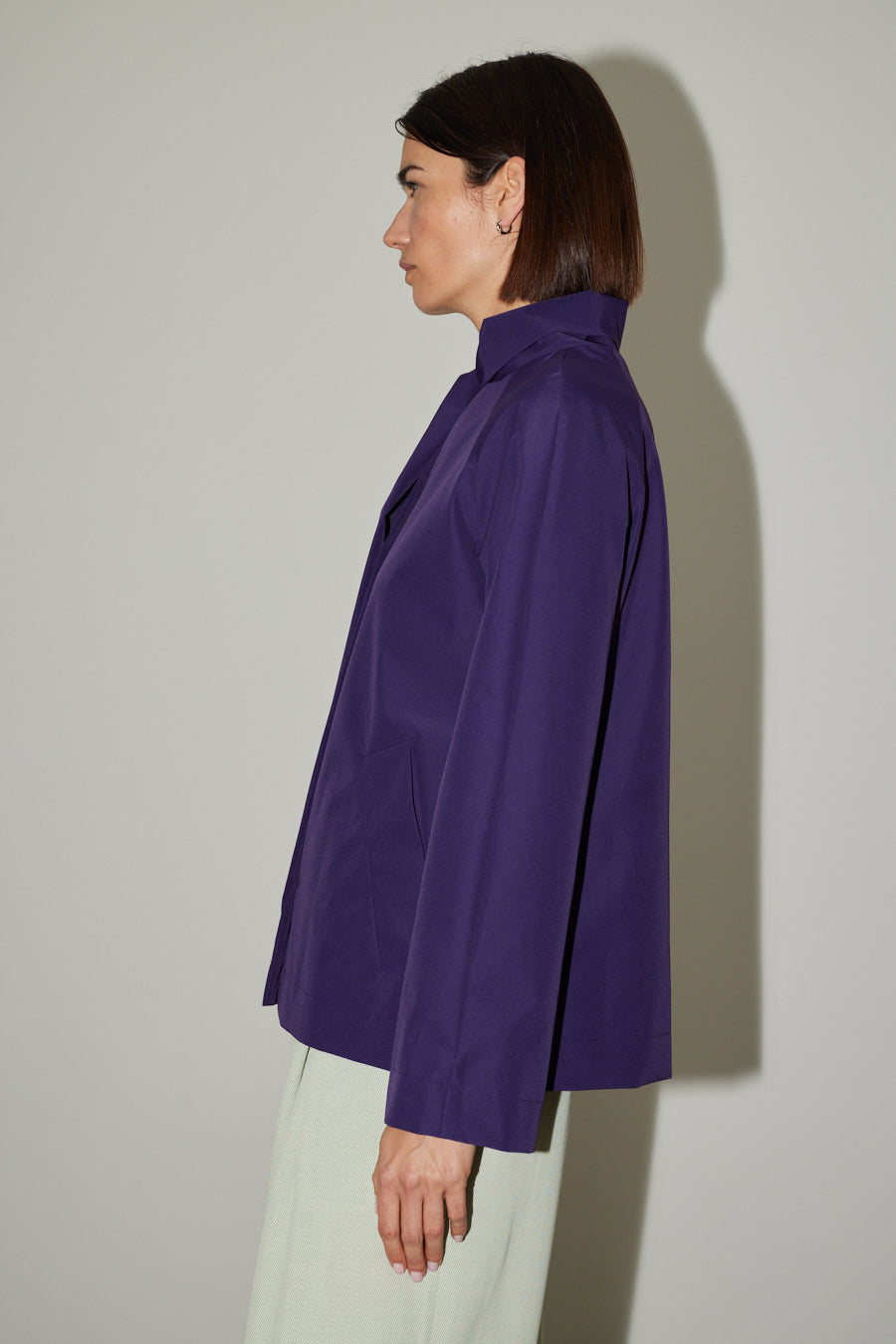 Jacke Stella mit Schal in Viola