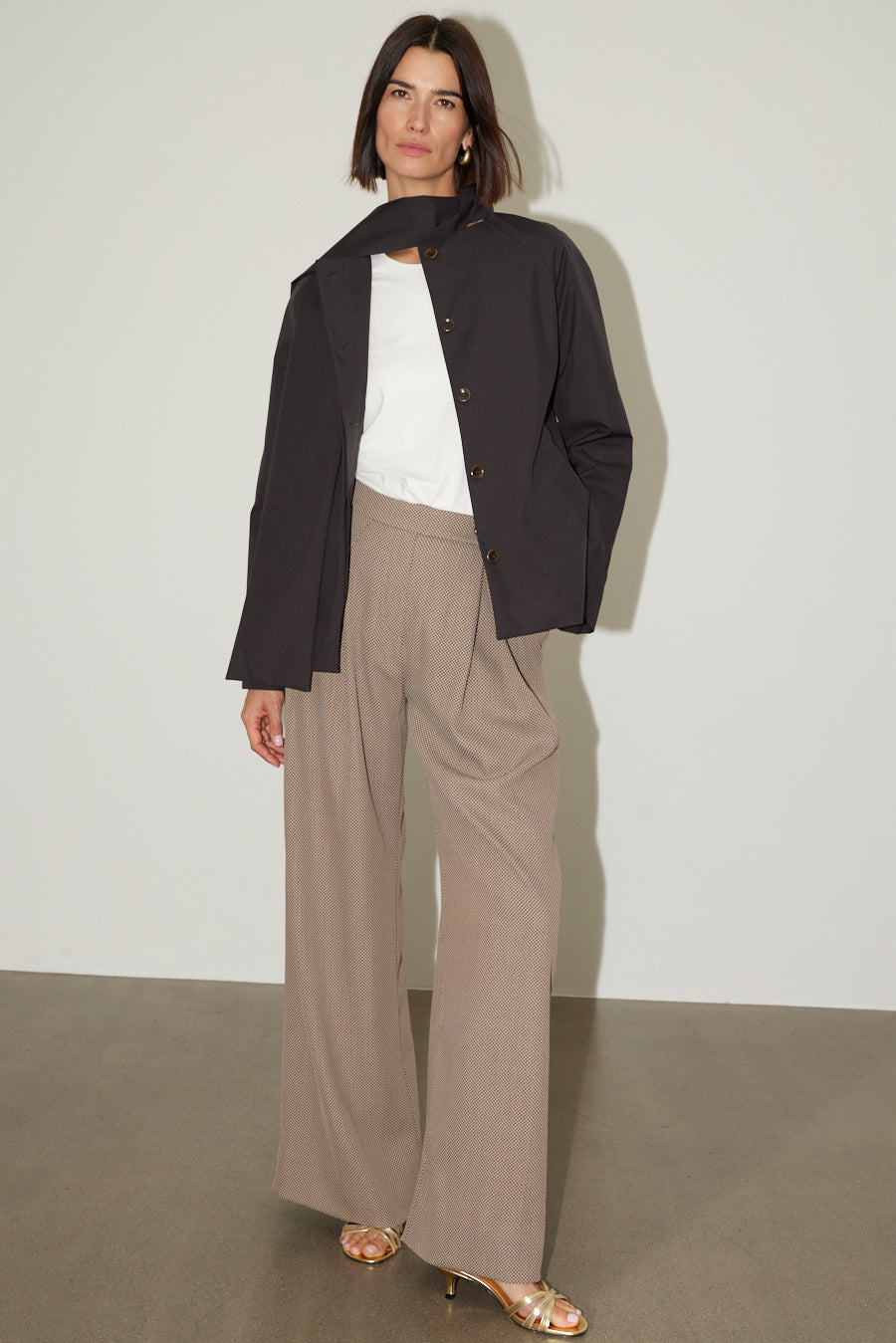 Jacke Stella mit Schal in Marron