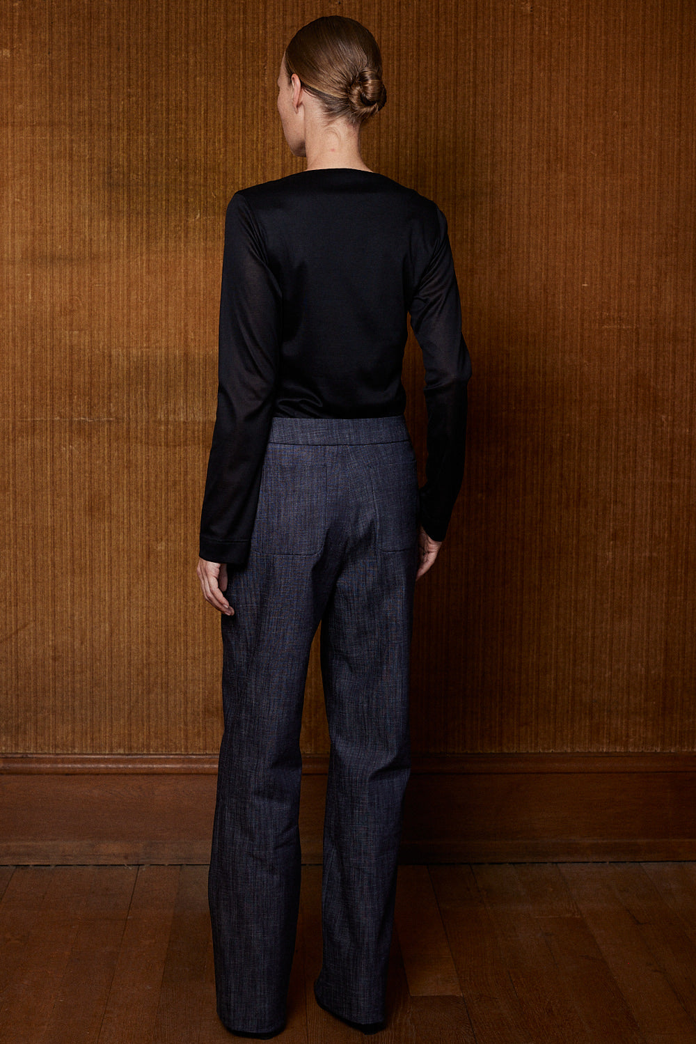 Jersey Top Cleo in Schwarz