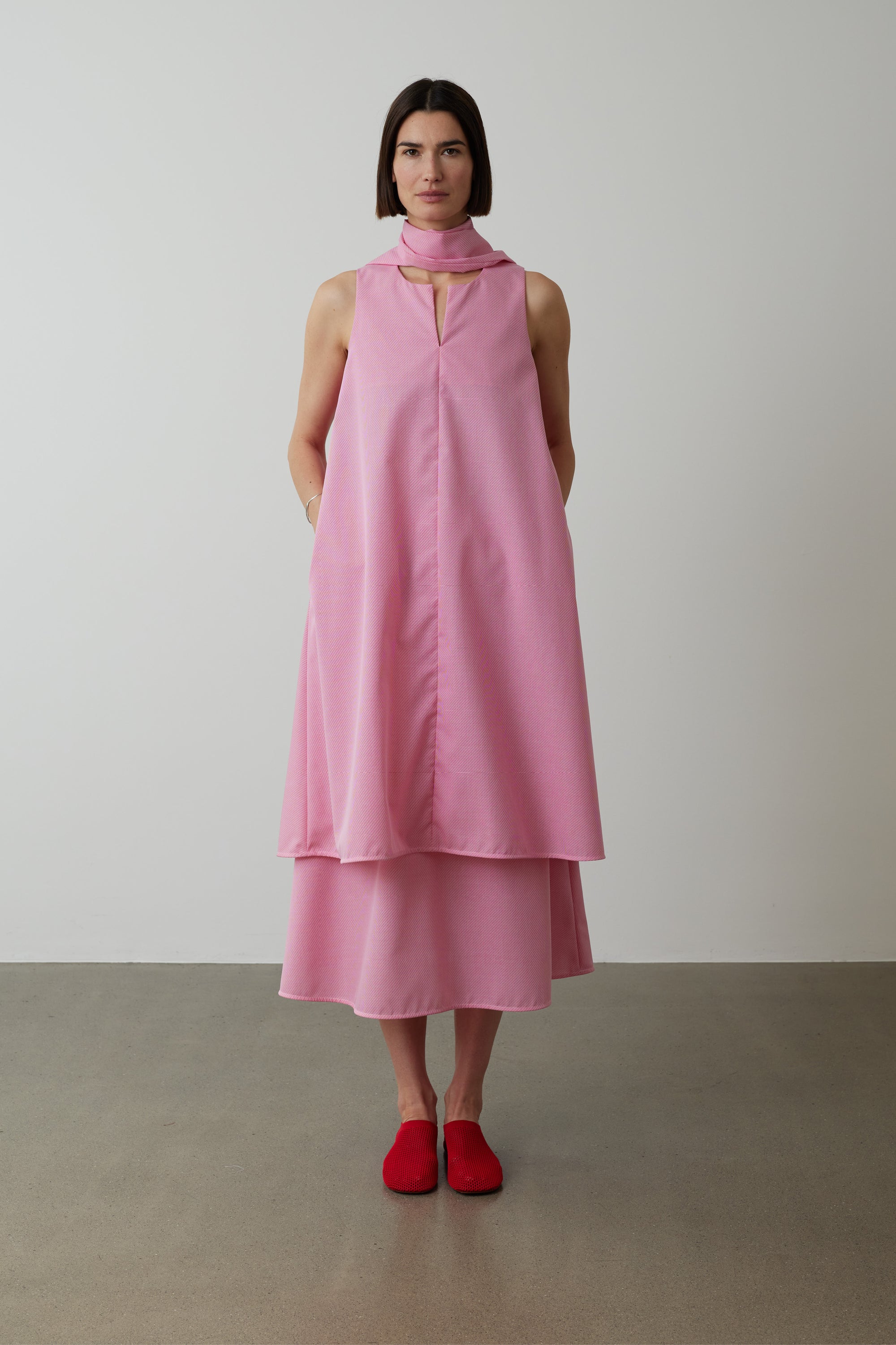 Jules patterned dress in pink