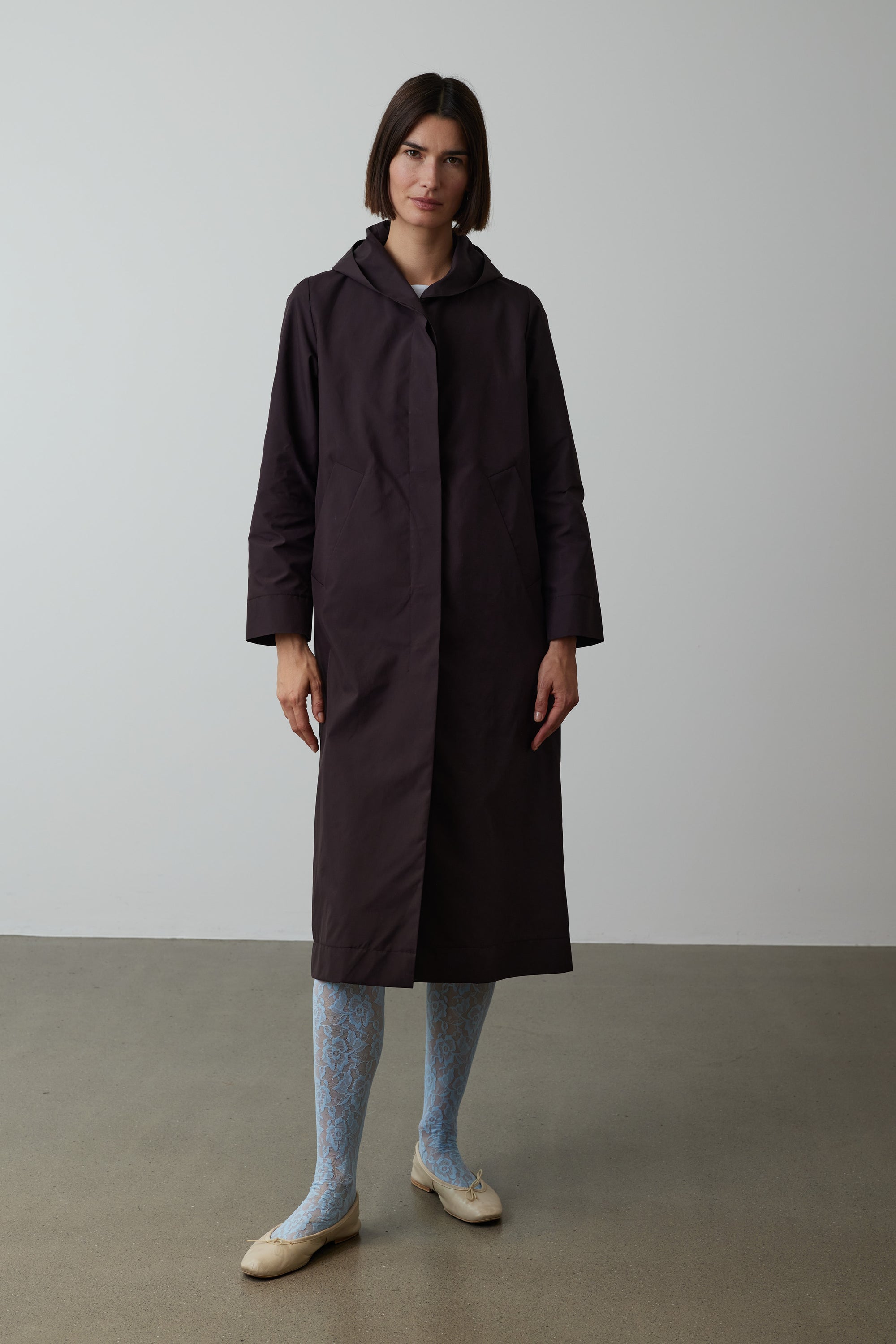 Raincoat Vienna in Aubergine