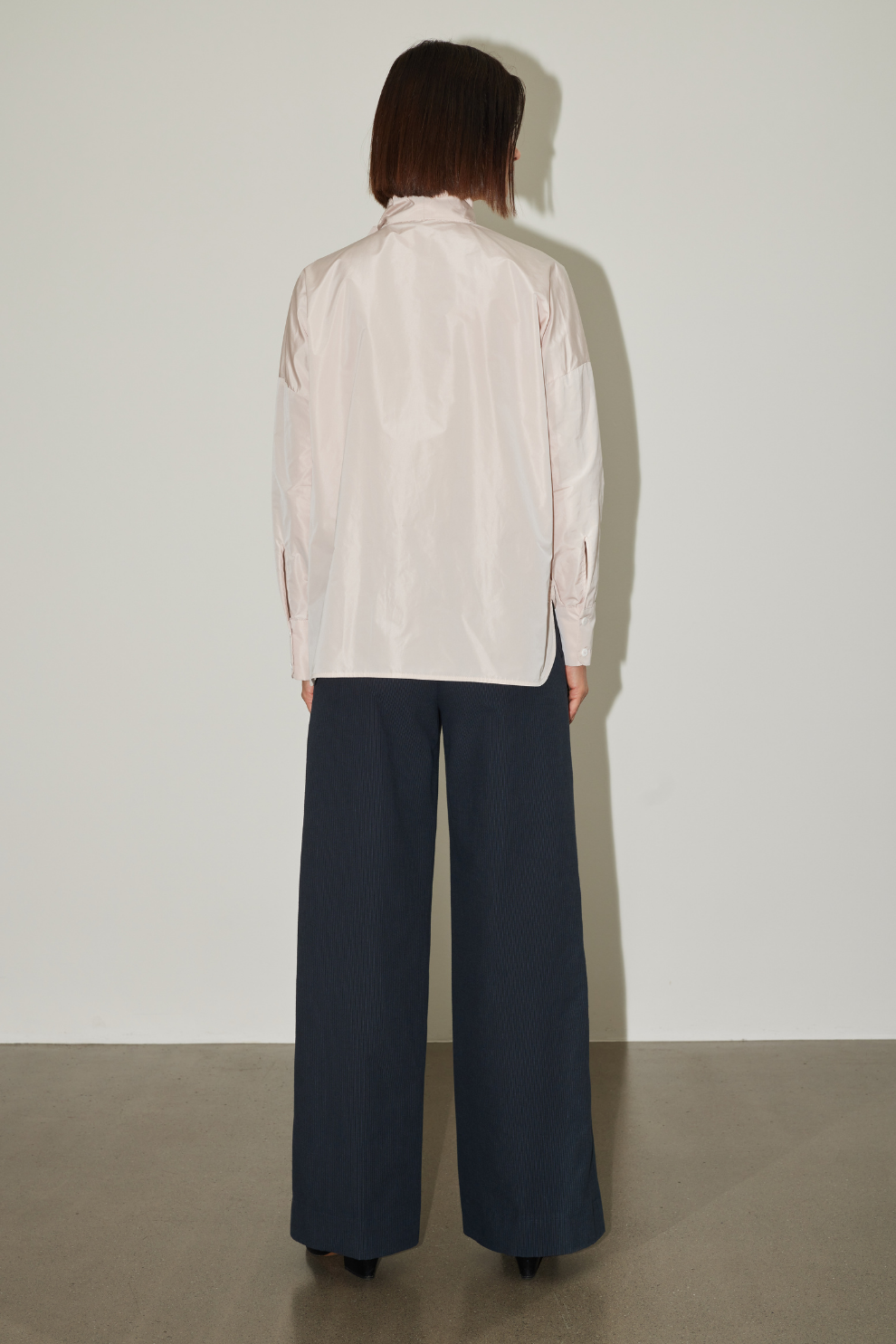 Eugenié trousers in blue and brown striped