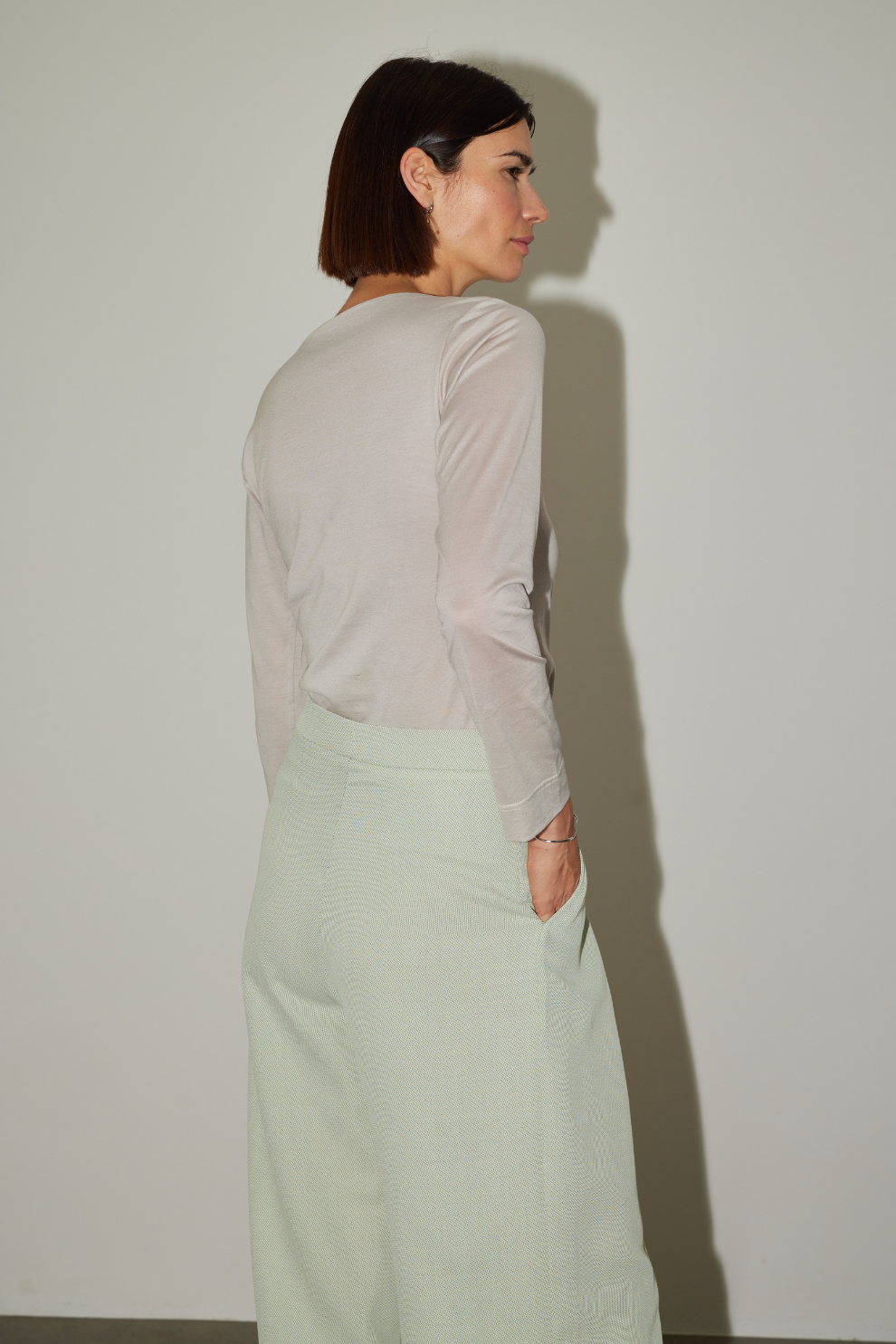 Jersey Top Claude in Kalk