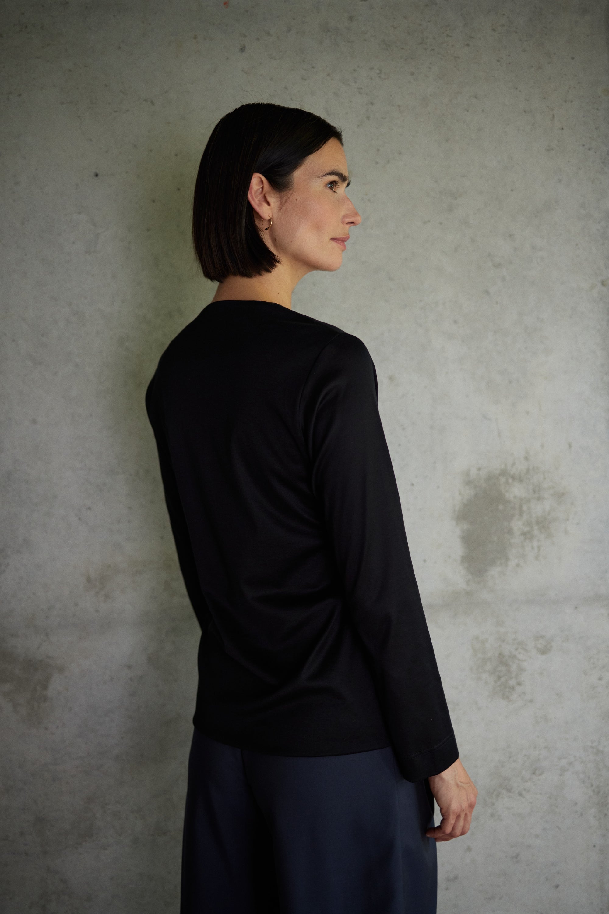 Jersey Top Coco in Schwarz