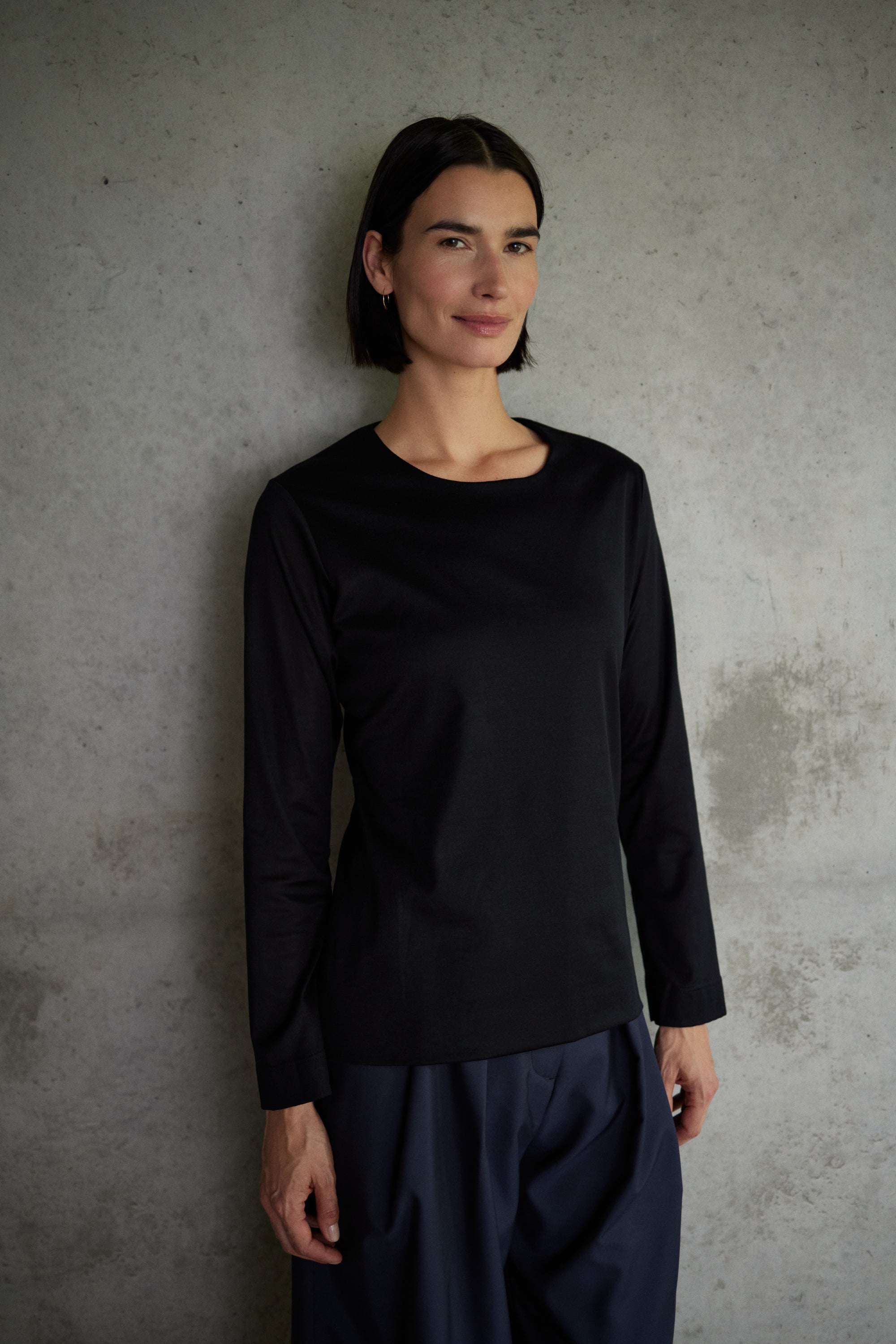 Jersey Top Coco in Schwarz