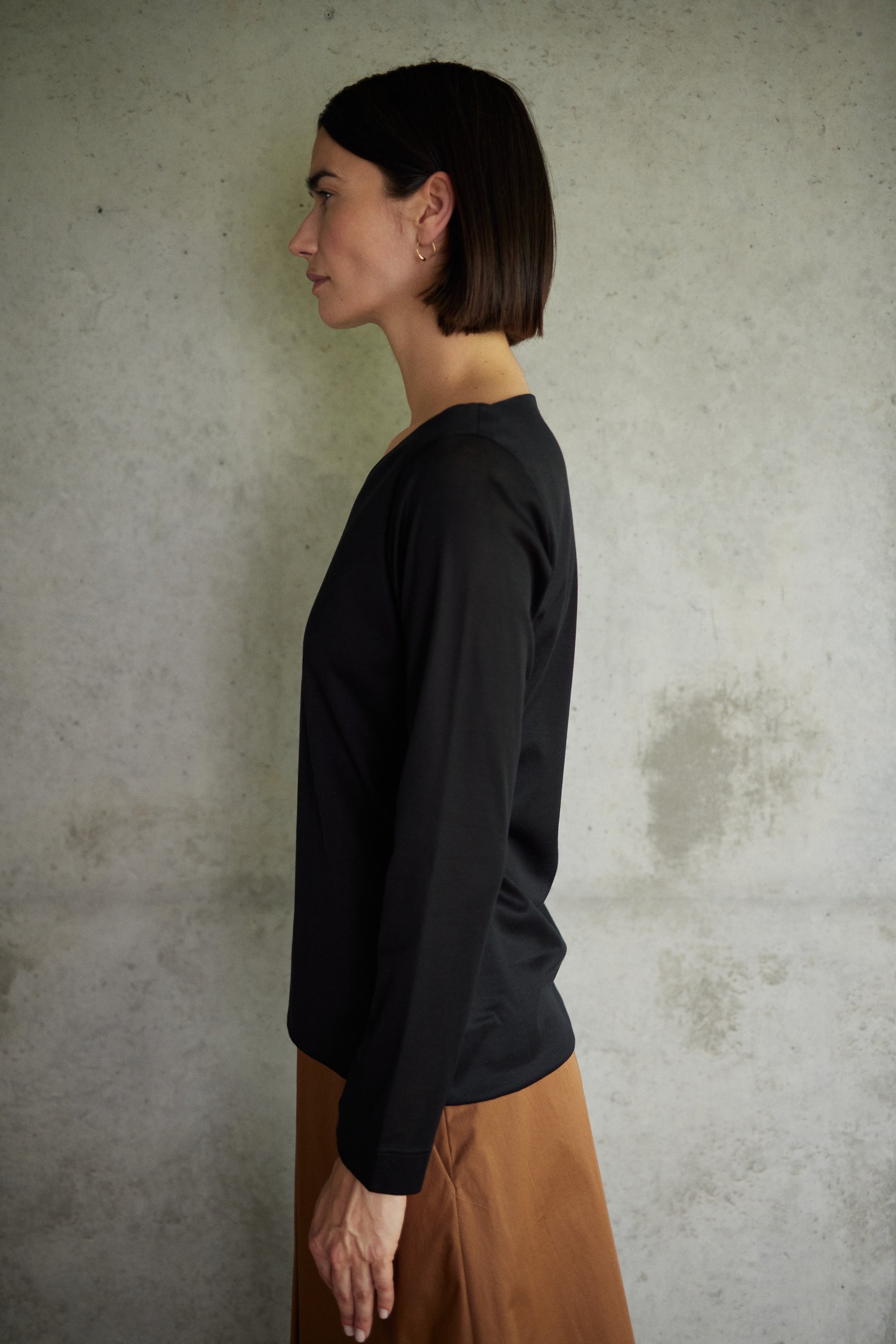 Jersey Top Clara in Schwarz