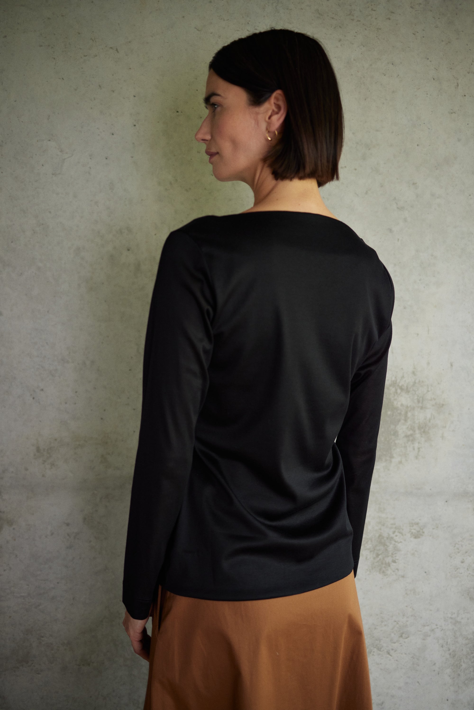 Jersey Top Clara in Schwarz