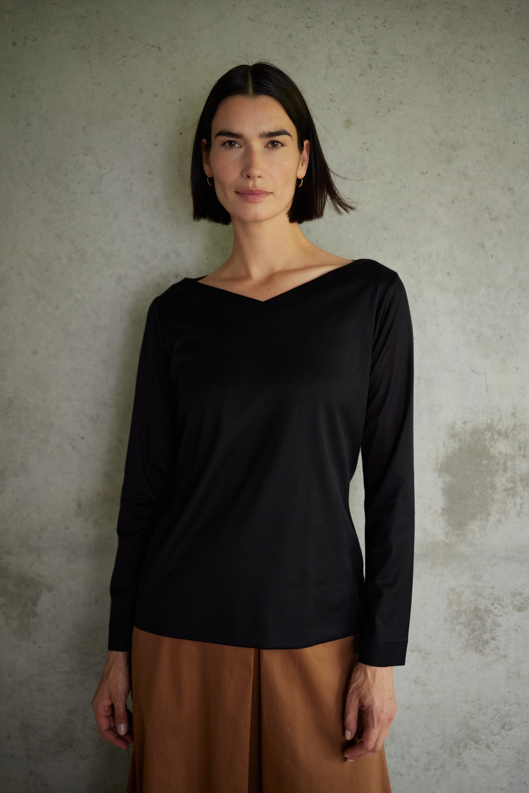 Jersey Top Clara in Schwarz