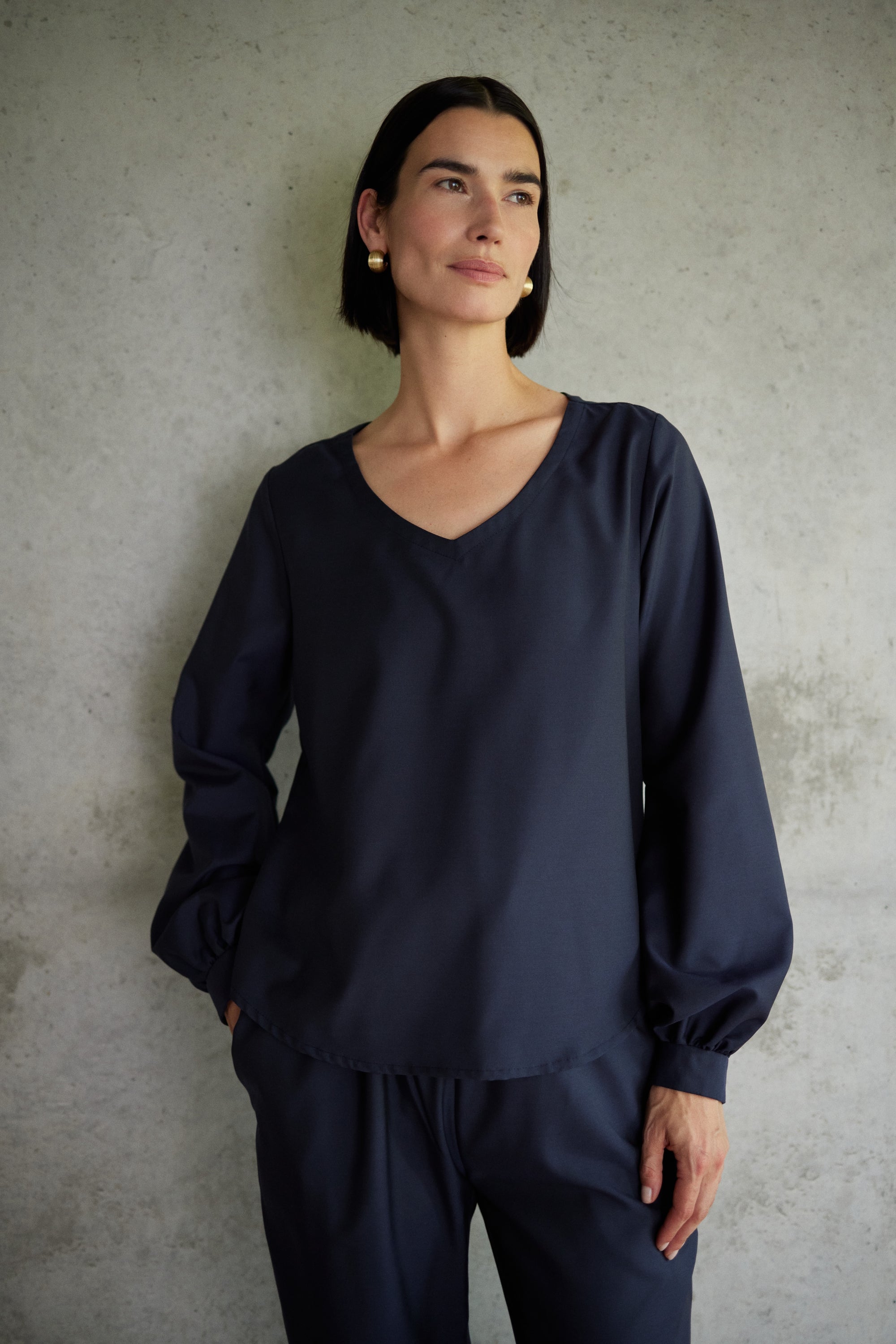 Masa Blouse in Night Blue