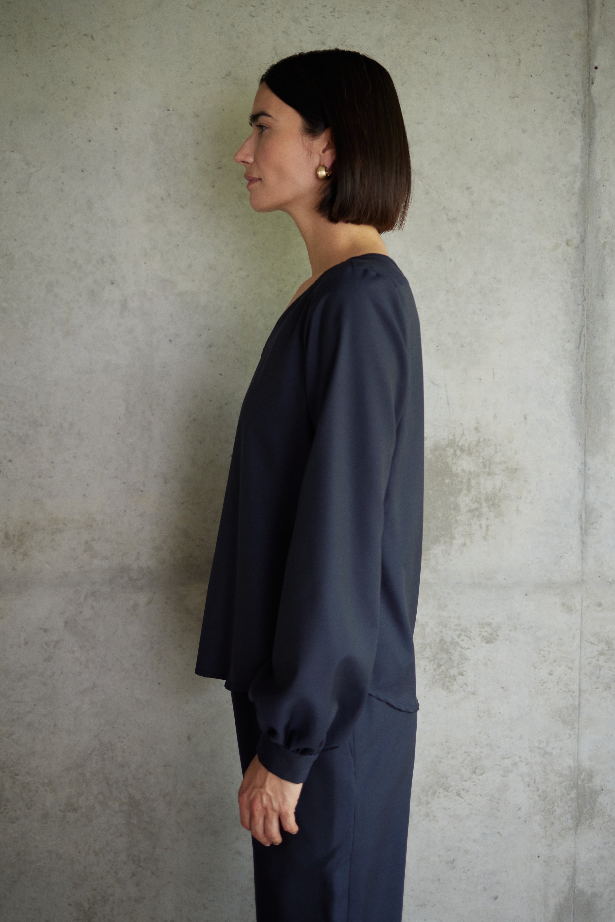 Masa Blouse in Night Blue