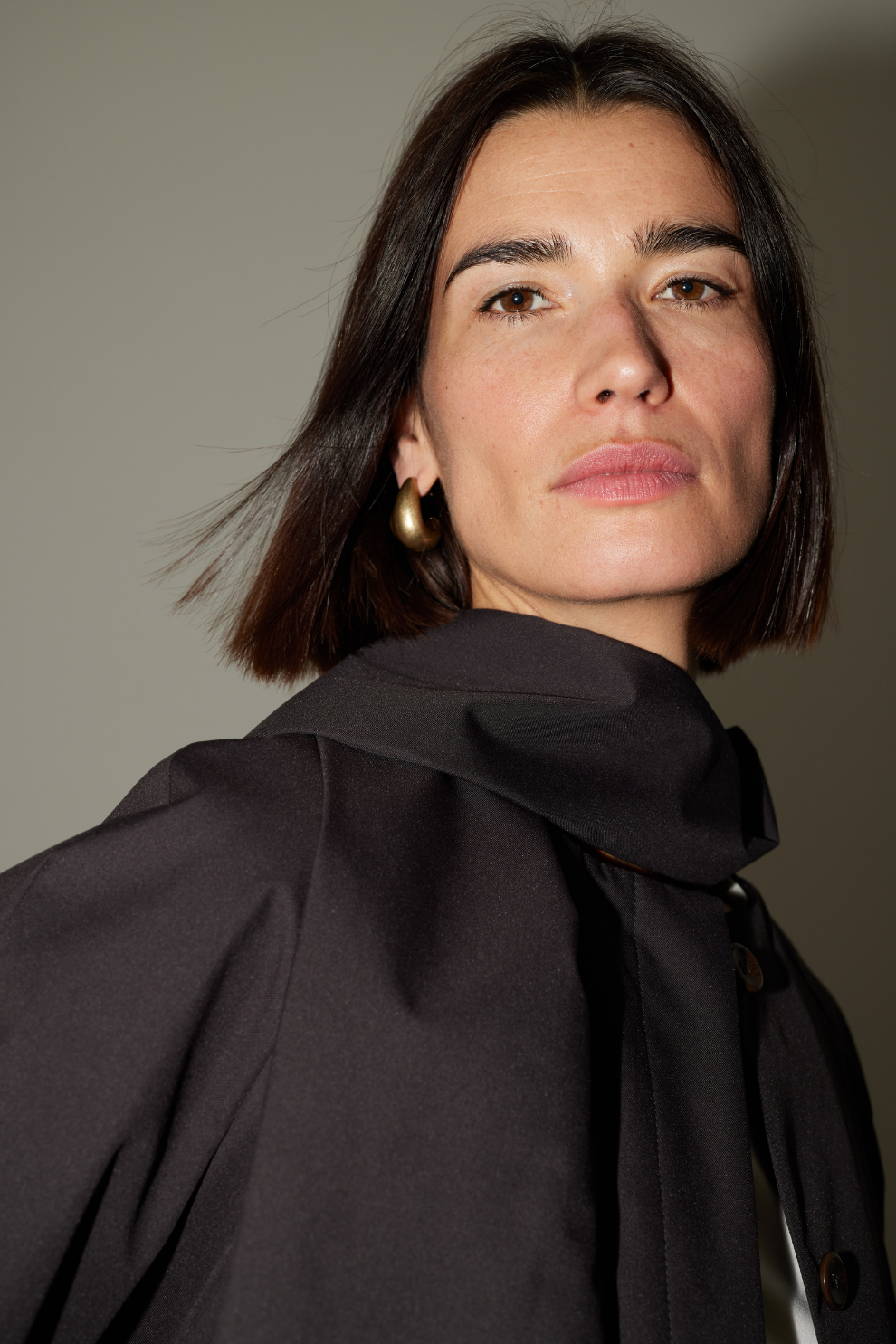 Stella jacket with scarf in marron