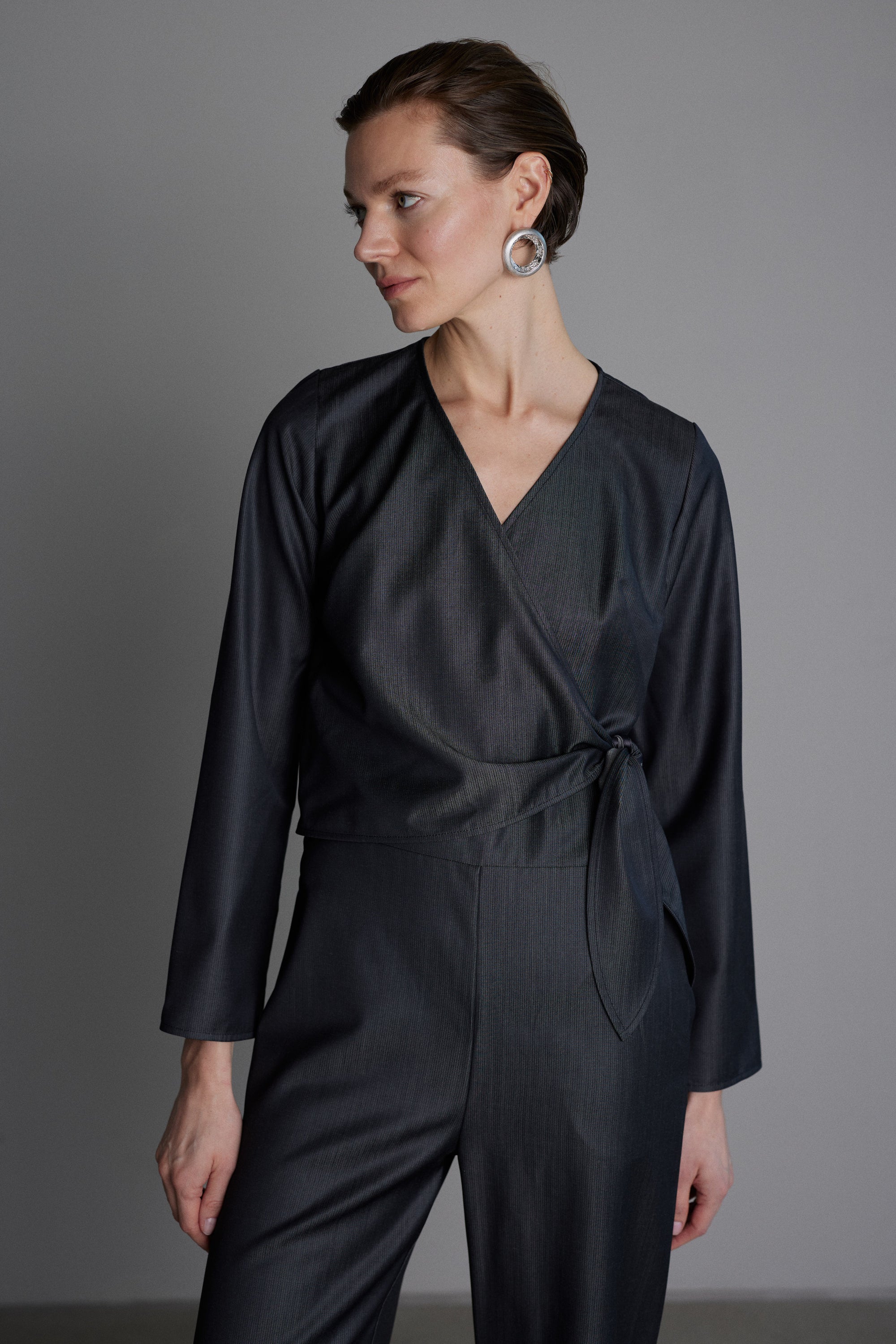 Overall Enrica in Grau Gestreift