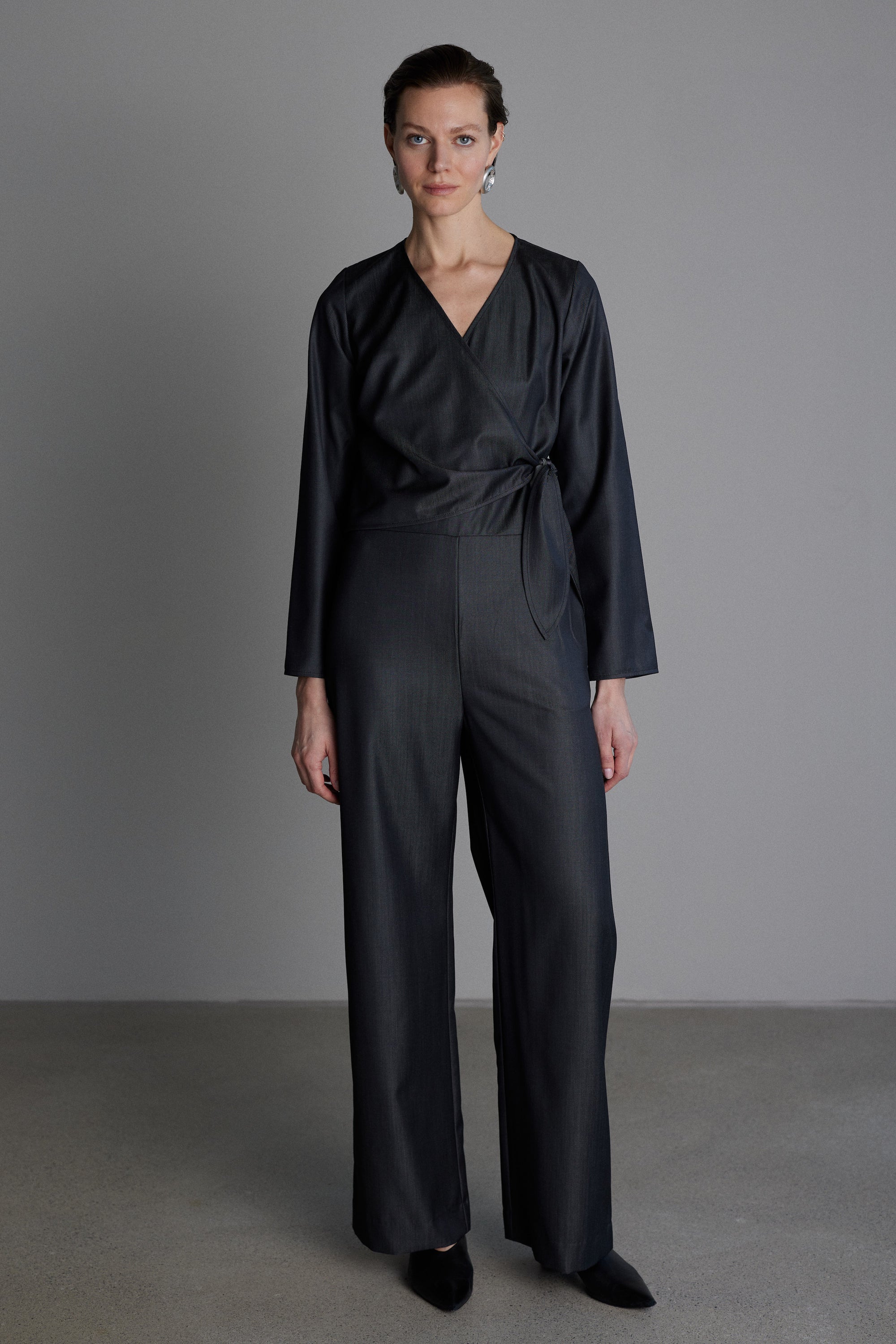 Overall Enrica in Grau Gestreift