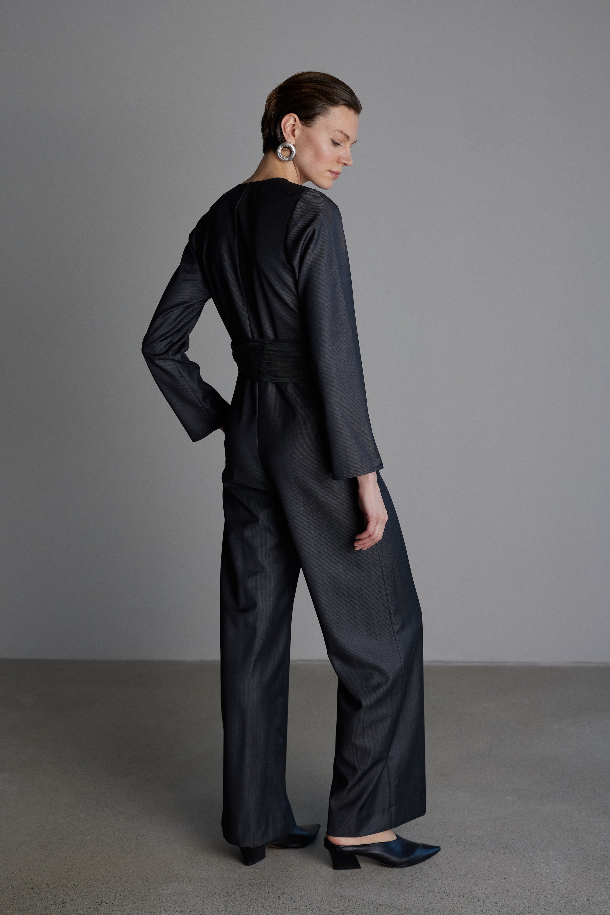 Overall Enrica in Grau Gestreift