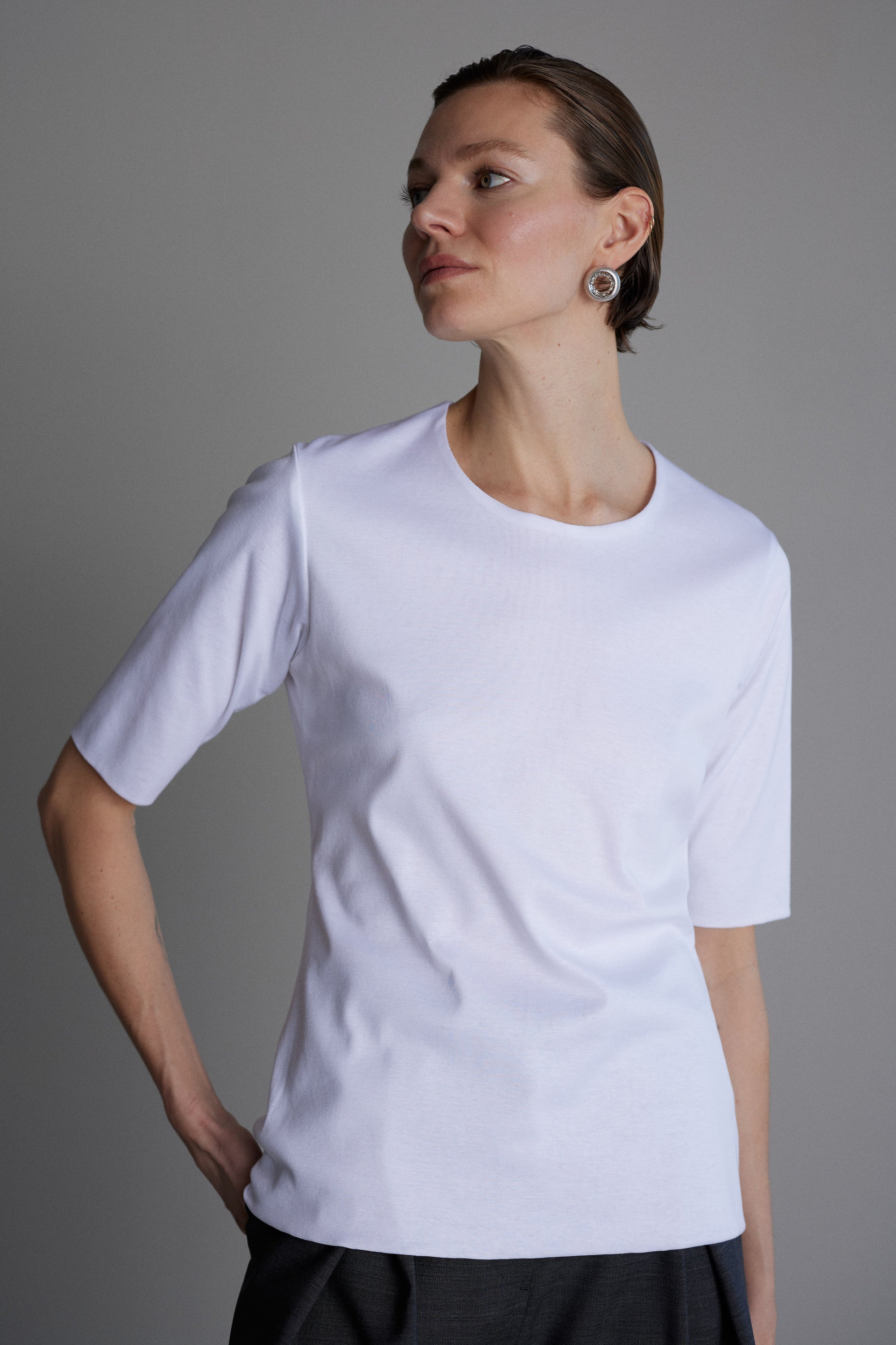 Jersey Top Cécile in Weiss