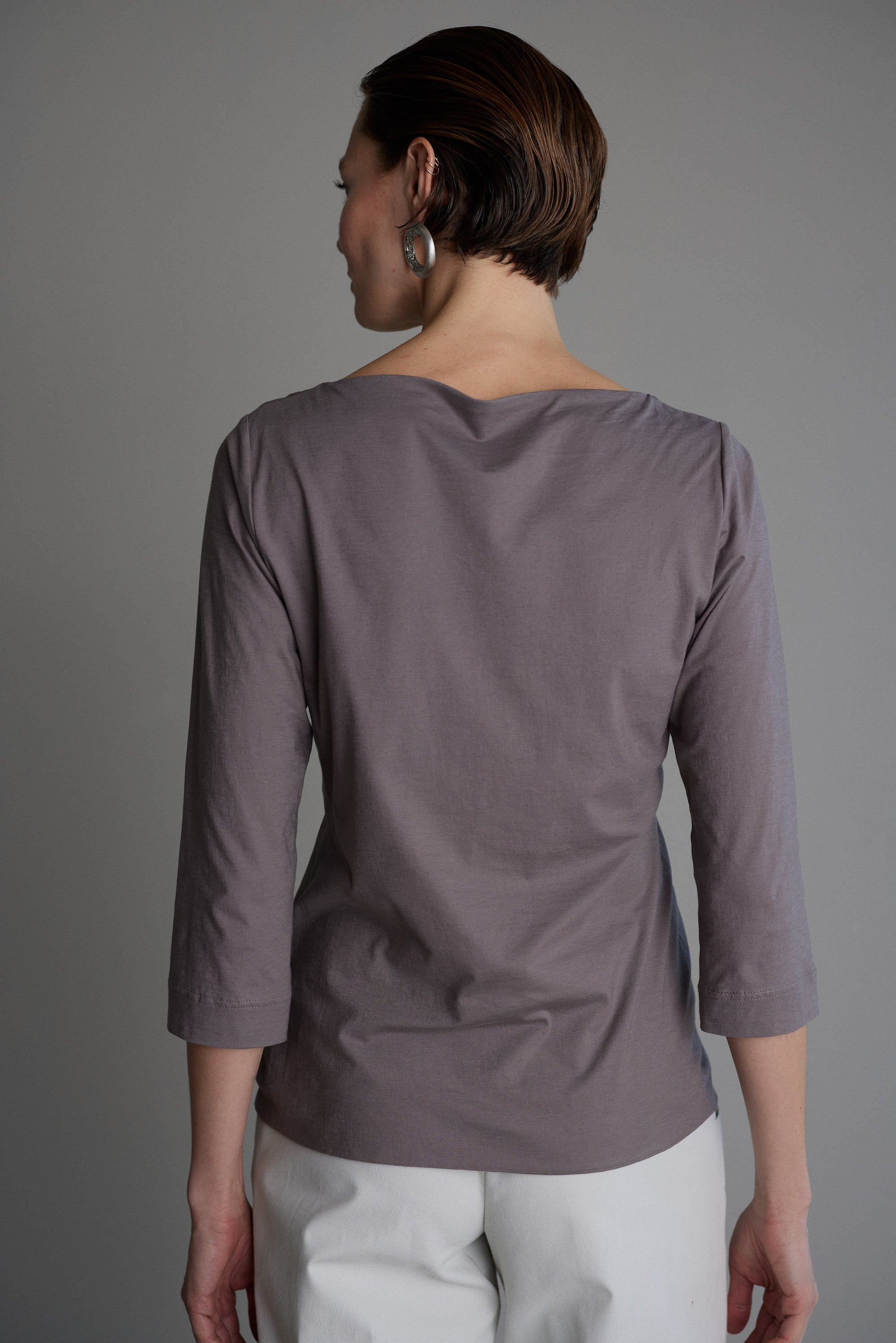 Jersey Top Claire in Taupe