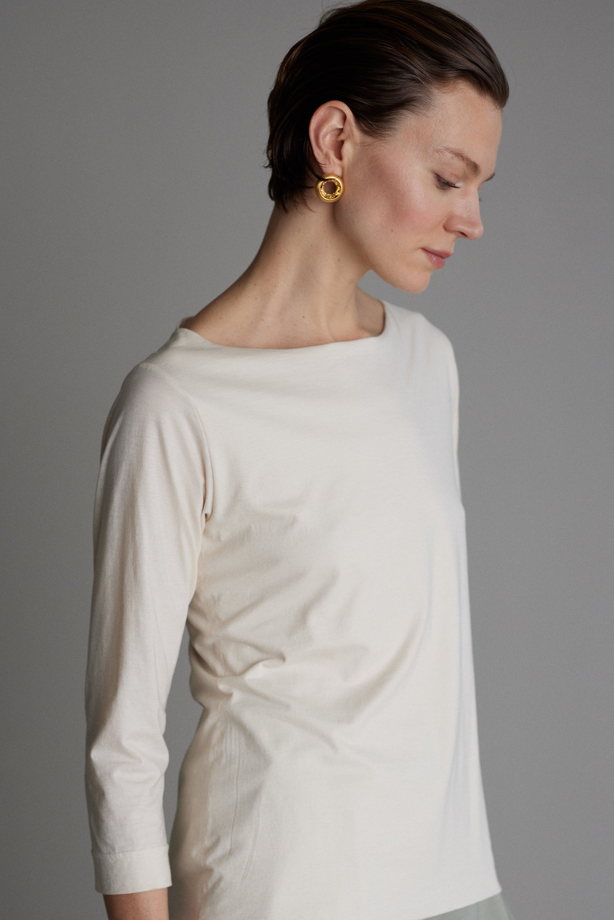 Jersey Top Claire in Ecru