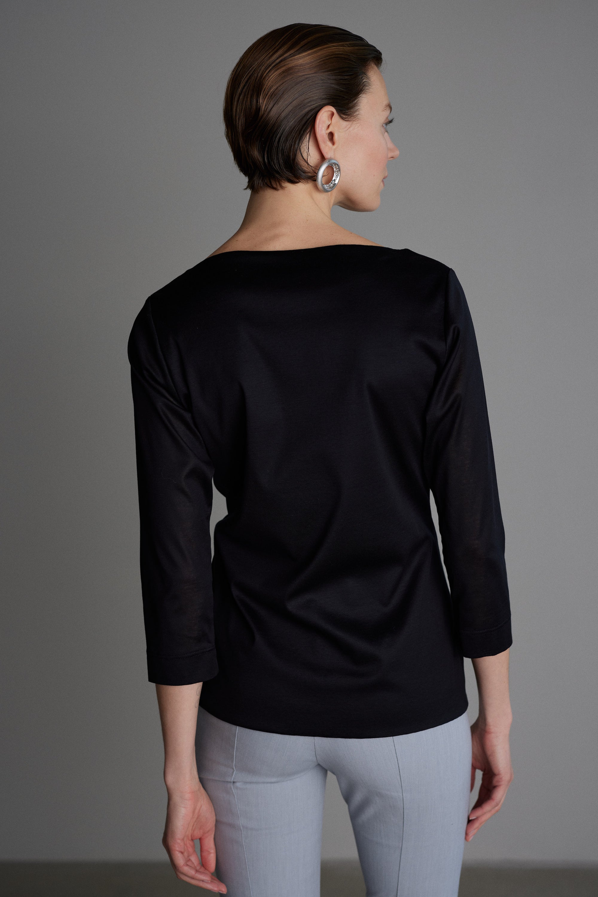 Jersey Top Claire in Schwarz