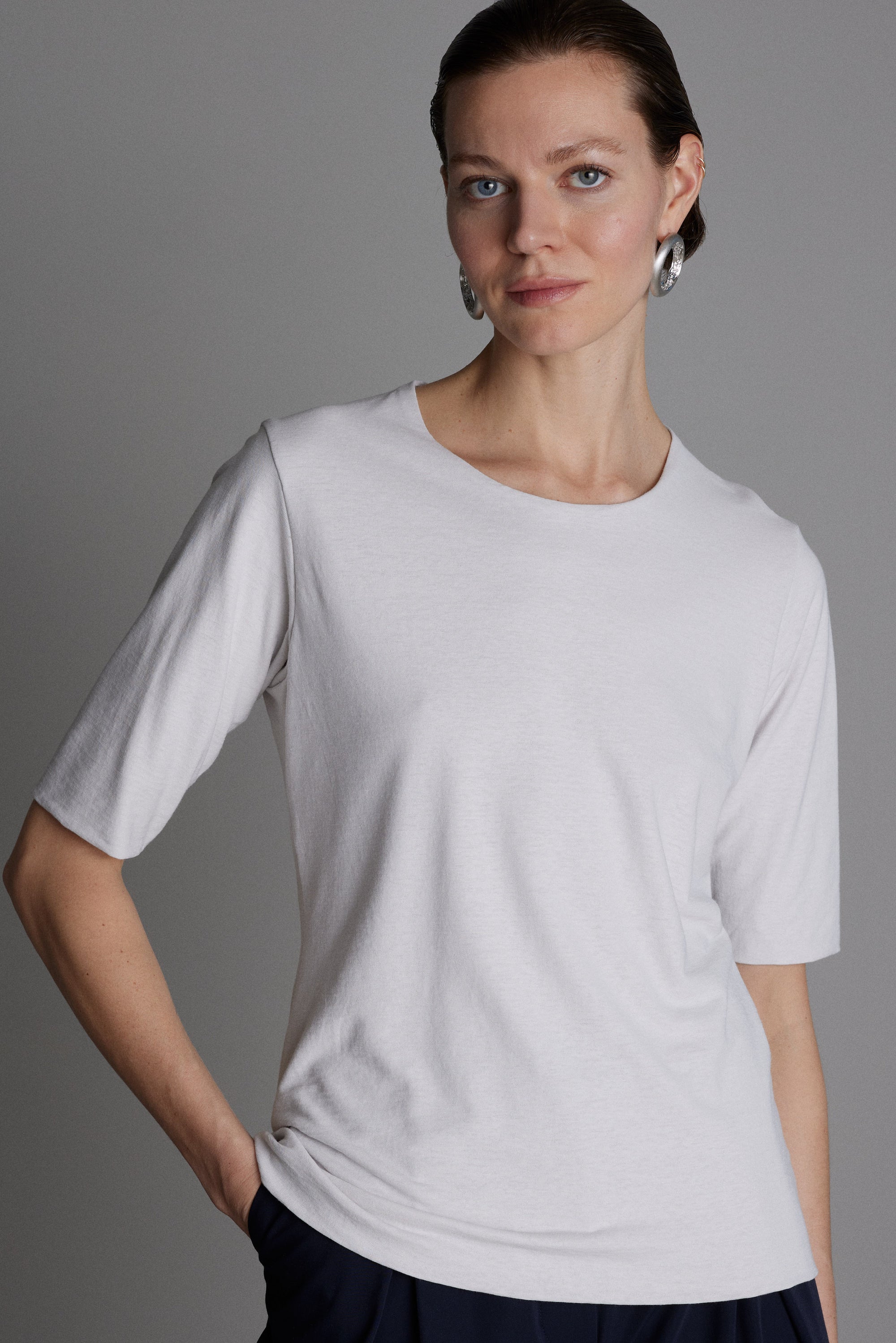 Jersey Top Cécile in Kalk