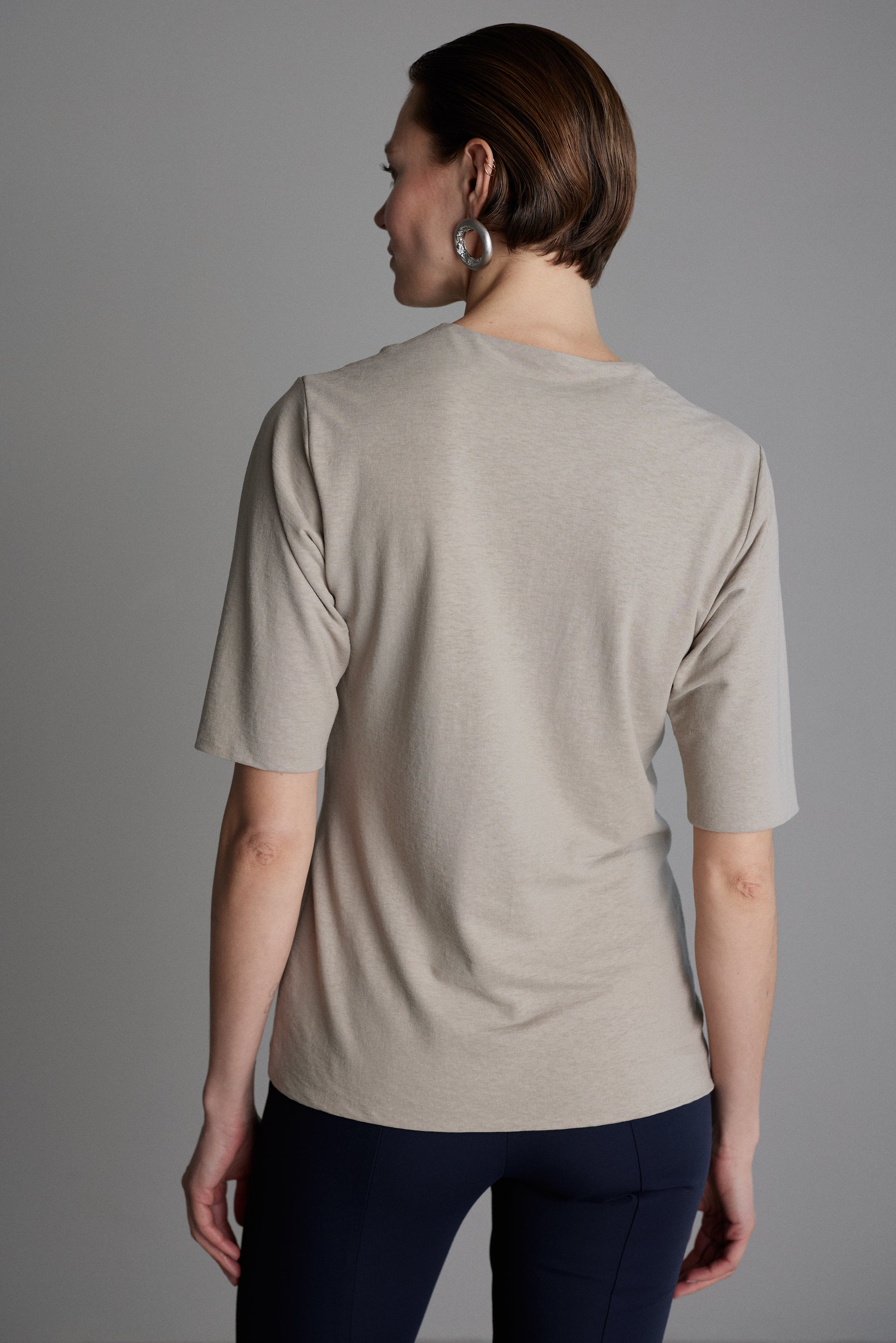 Jersey Top Cécile in Taupe