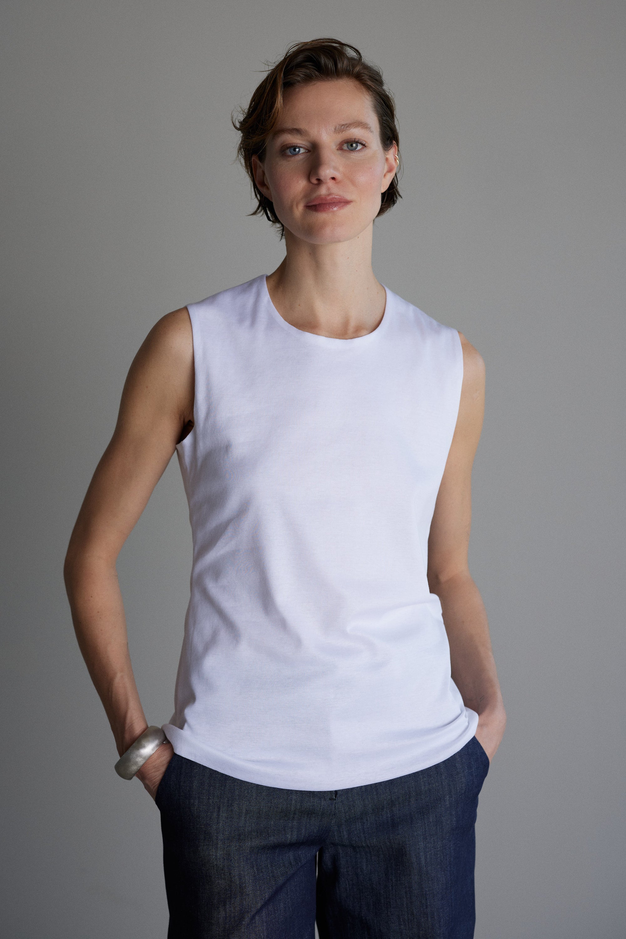 Jersey Top Colette in Weiss