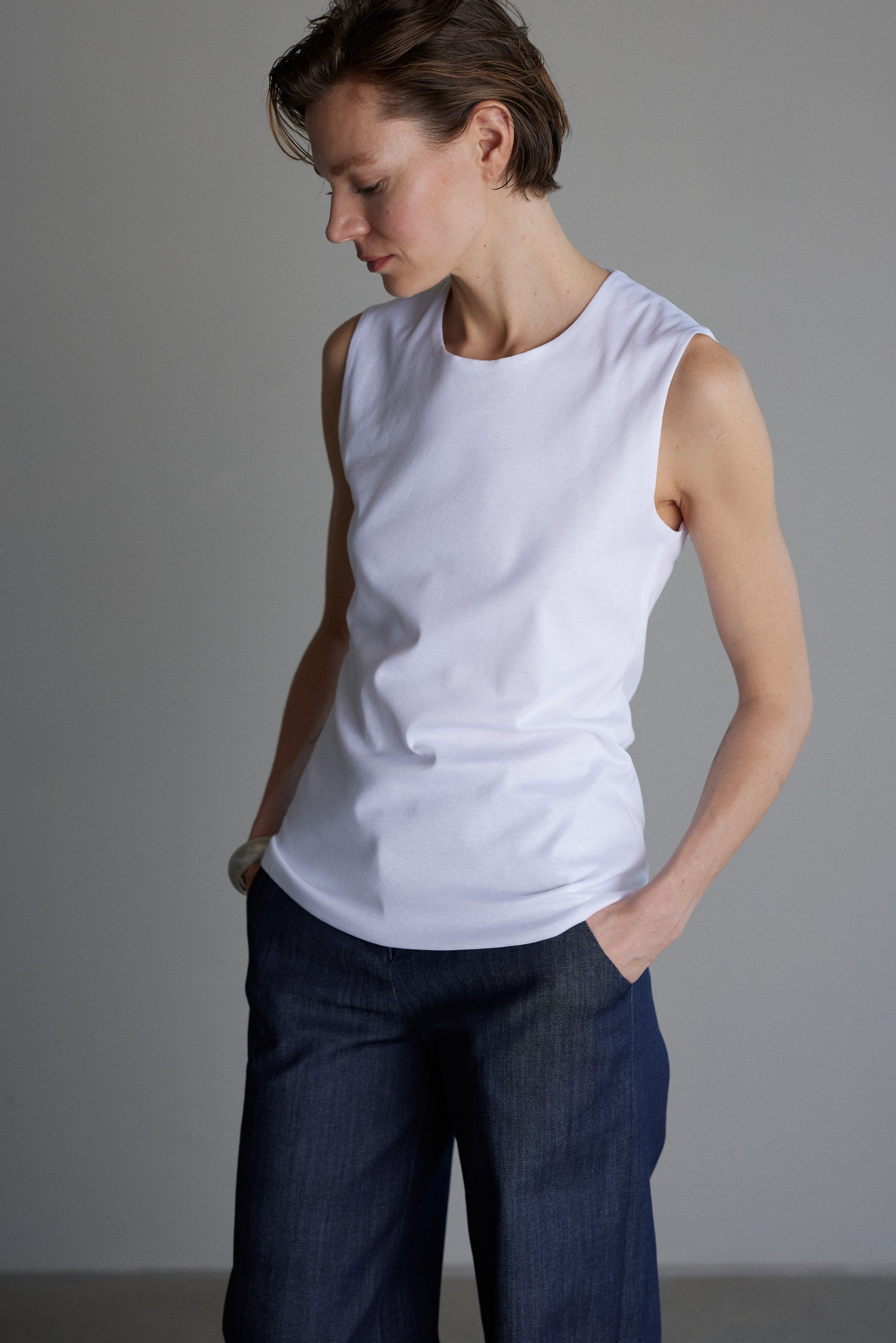 Jersey Top Colette in Weiss