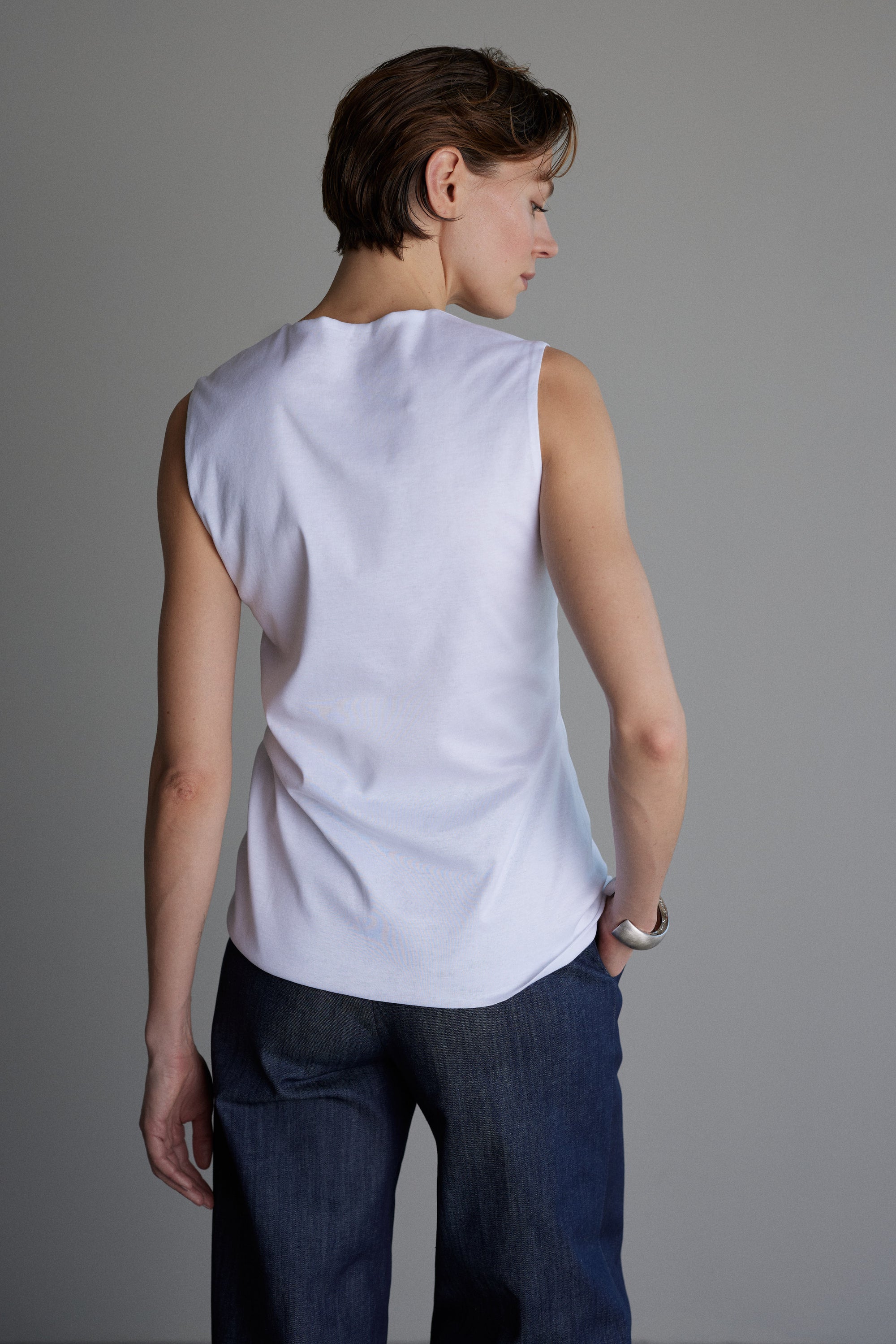 Jersey Top Colette in Weiss