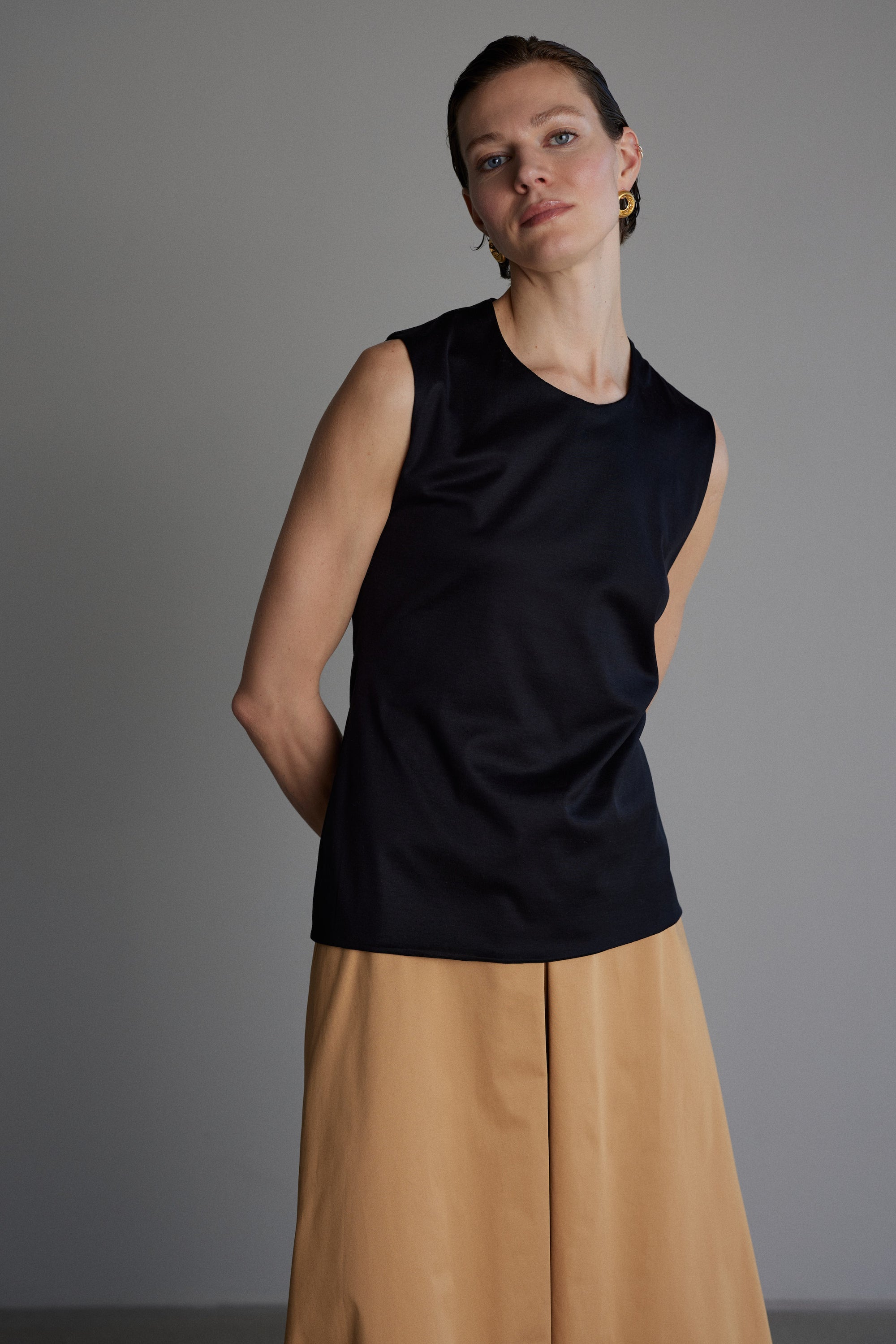 Jersey Top Colette in Schwarz