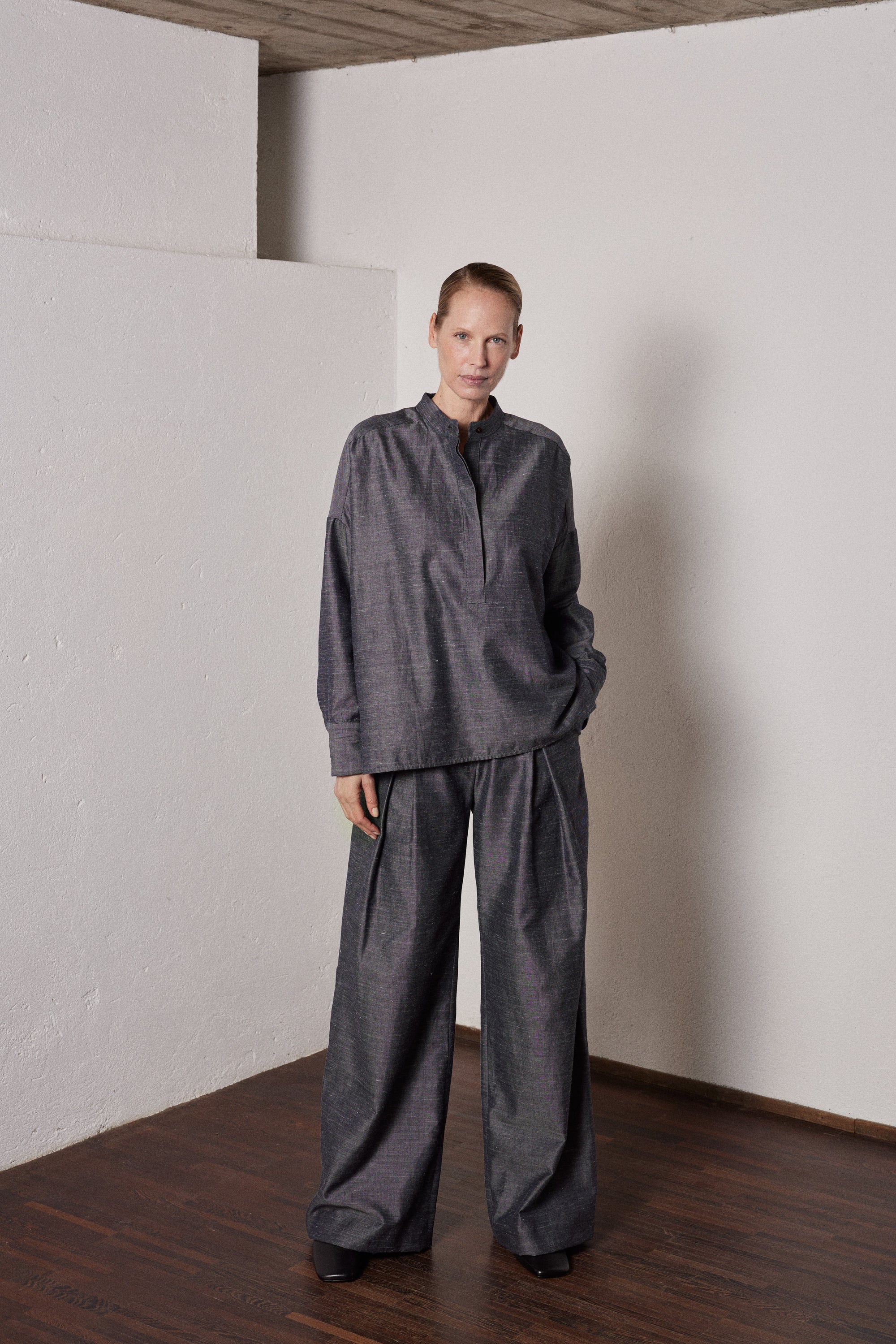 Bluse Mia in Metall
