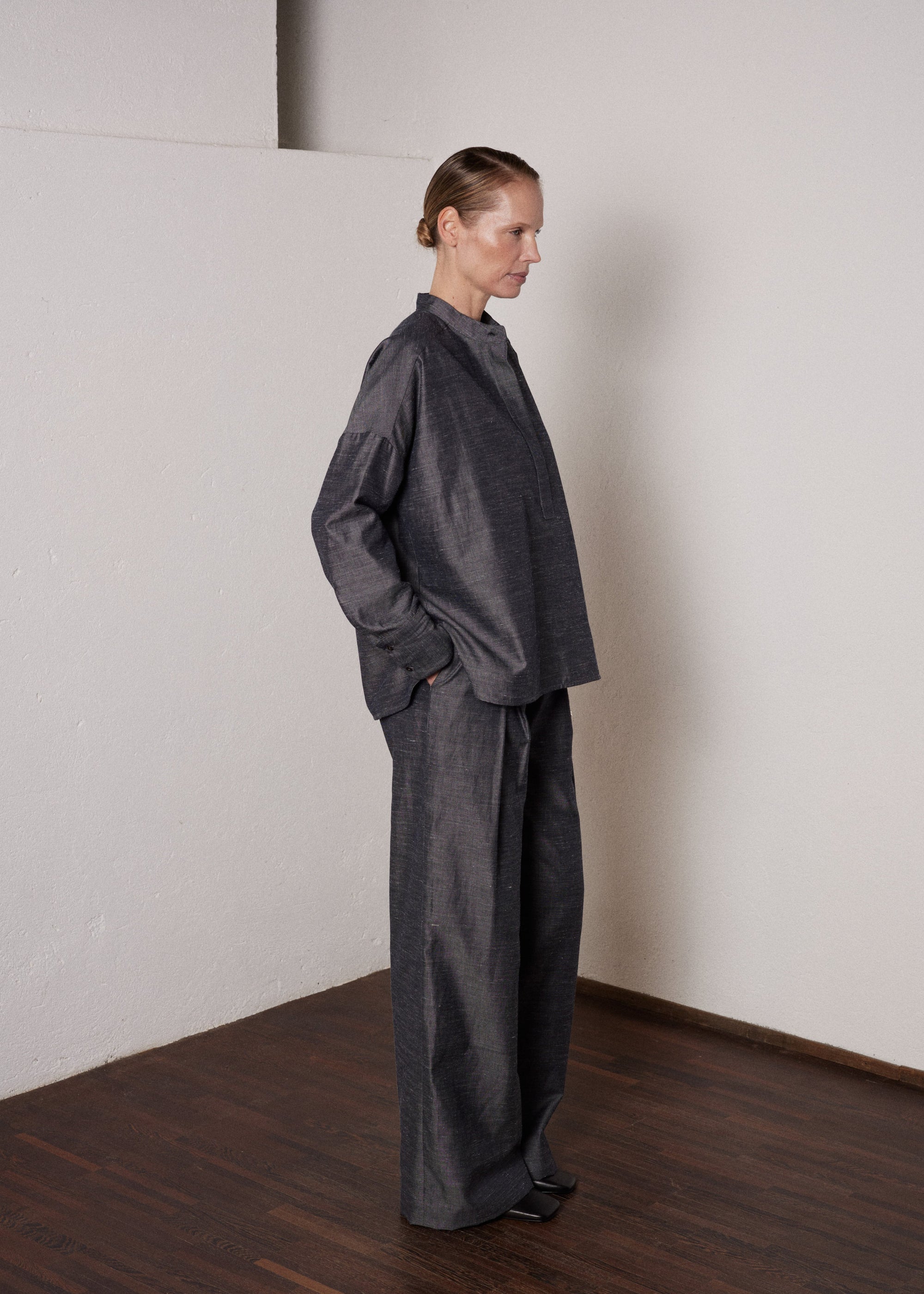 Bluse Mia in Metall