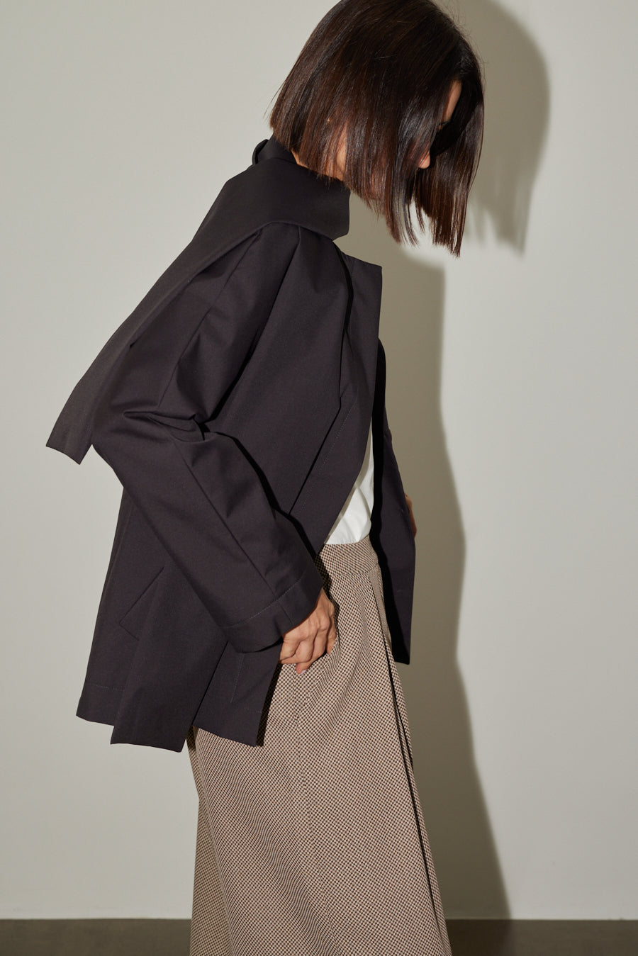 Jacke Stella mit Schal in Marron