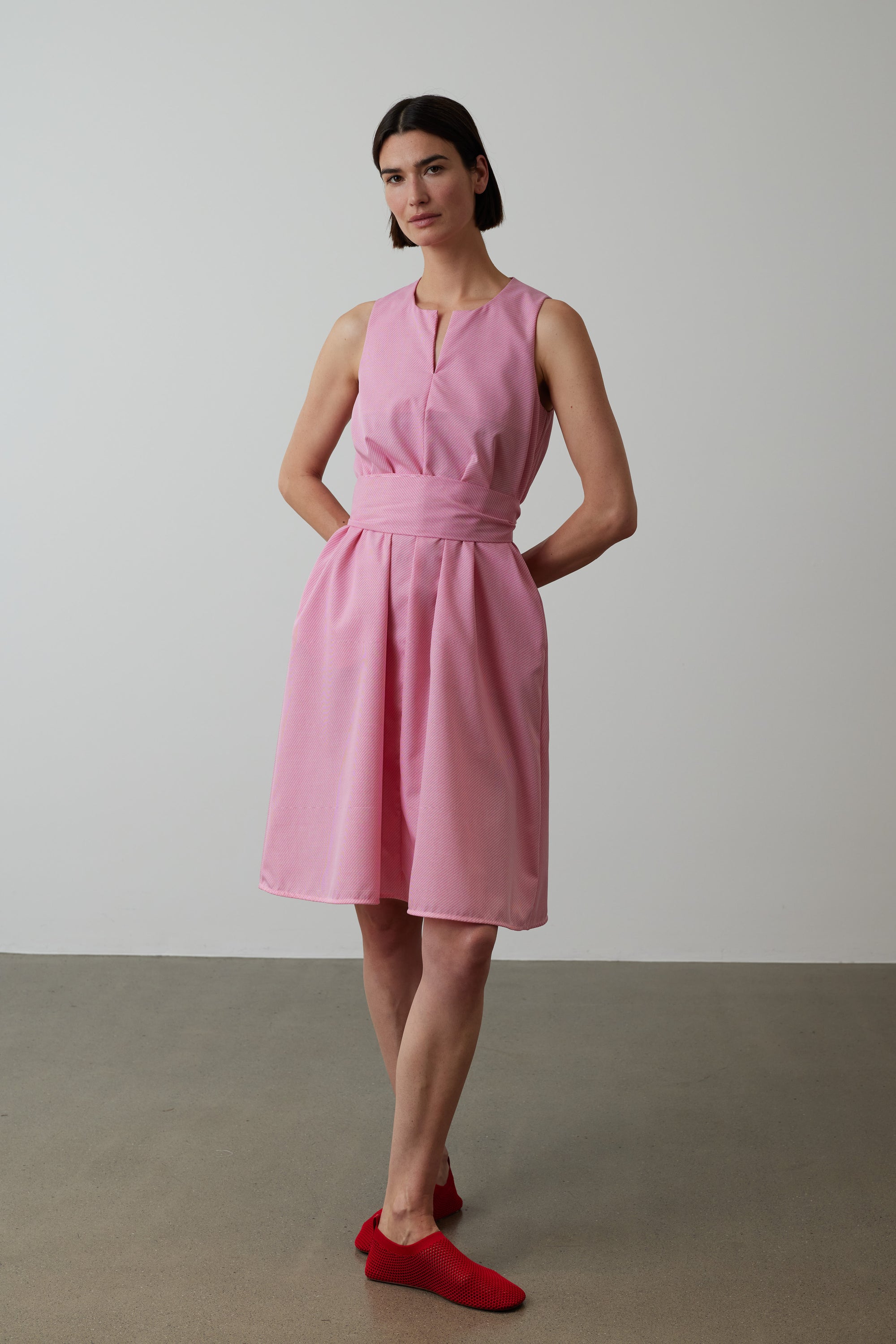 Kleid Jules gemustert in Pink