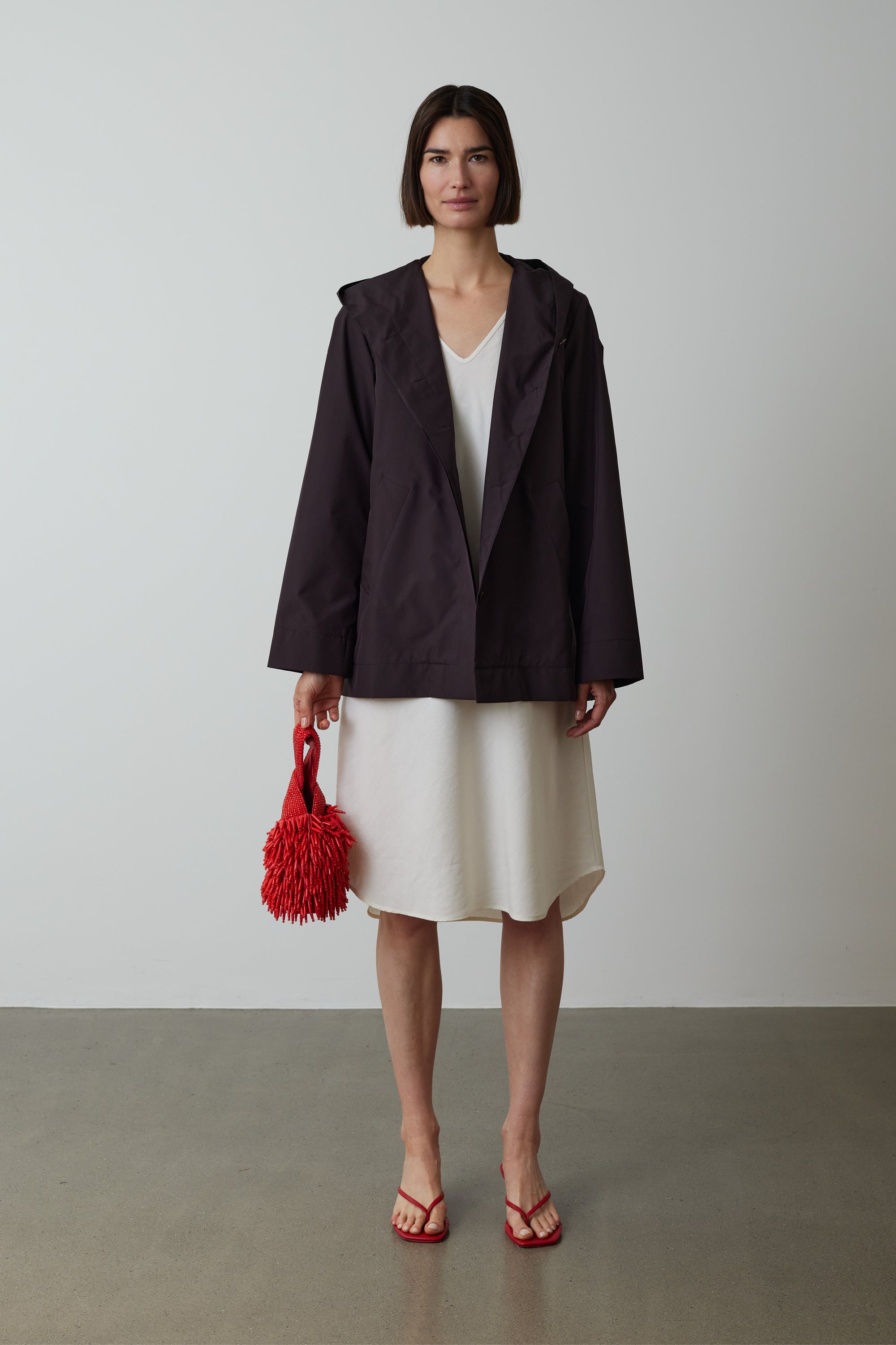 Rain jacket Viola in aubergine